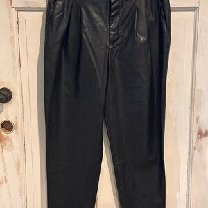 Zara Black Faux Leather Pants